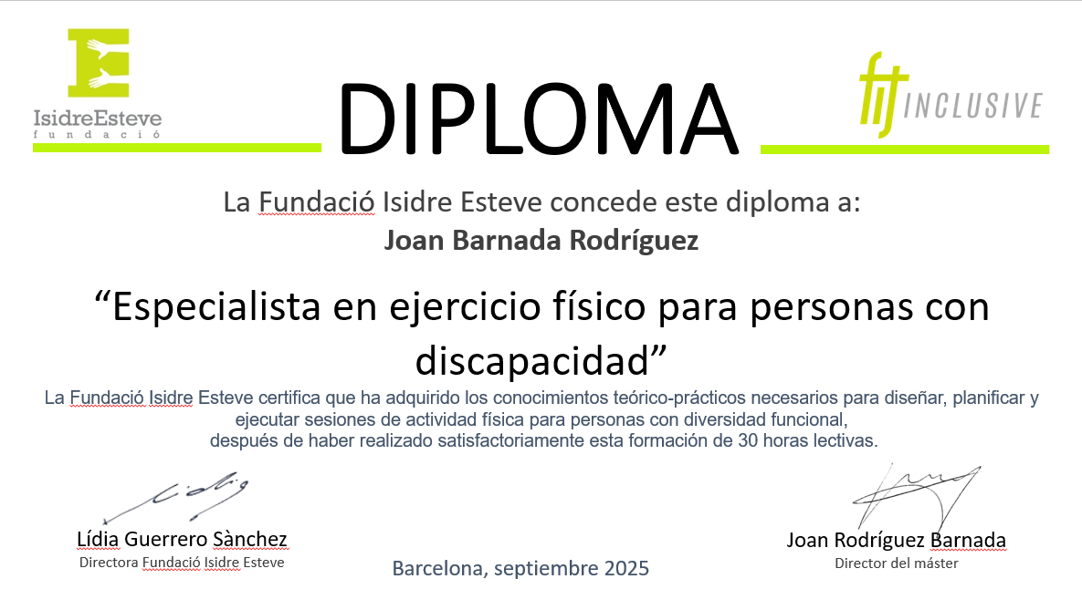 master ejercicio terapeutico diversidad funcional